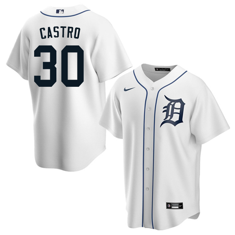 Nike Men #30 Harold Castro Detroit Tigers Baseball Jerseys Sale-White
